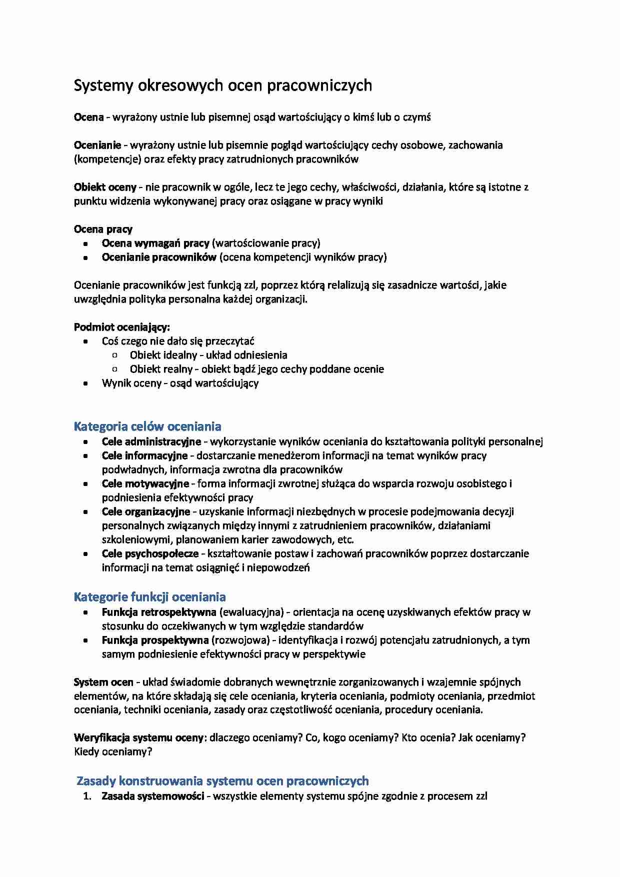 Systemy okresowych ocen pracowniczych - strona 1
