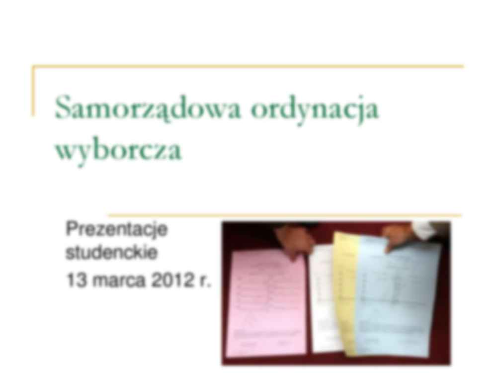 Samorzadowa ordynacja wyborcza - strona 2