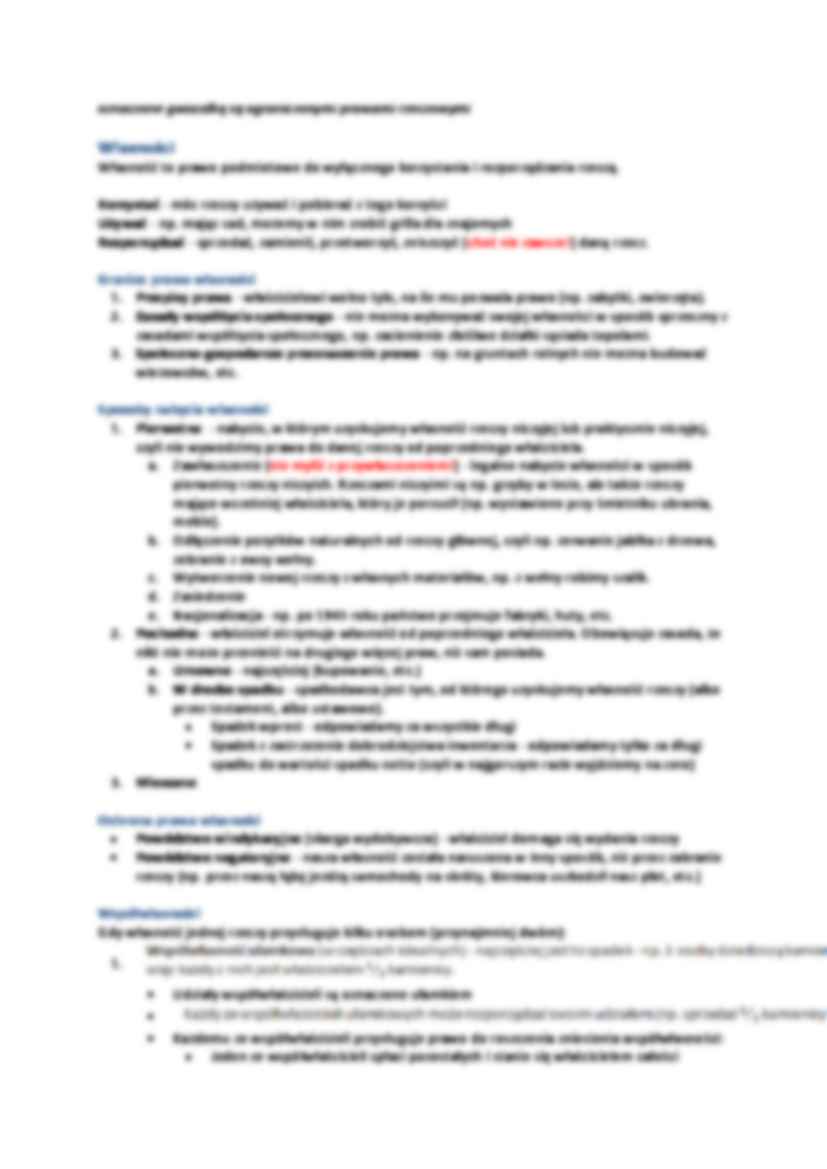 Prawo rzeczowe - Rodzaje rzeczy - strona 2