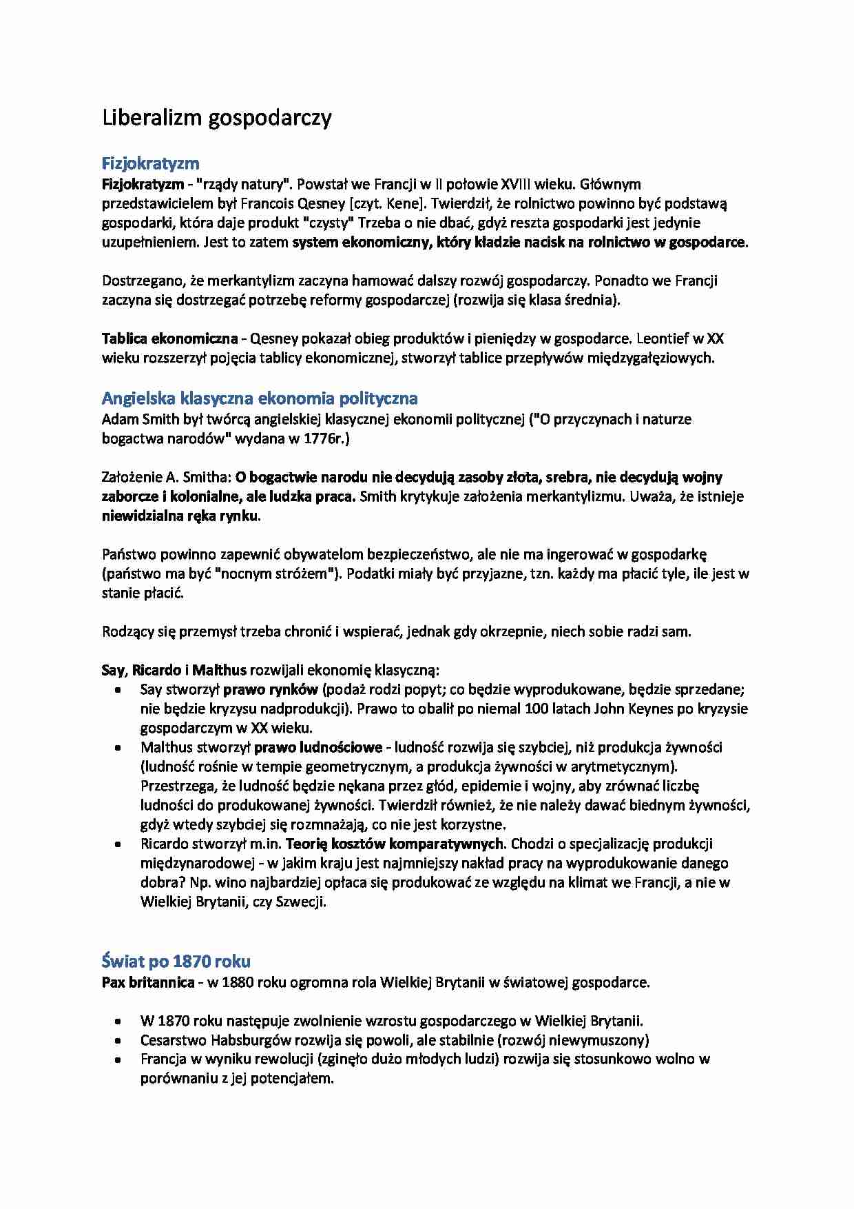 Liberalizm gospodarczy - strona 1