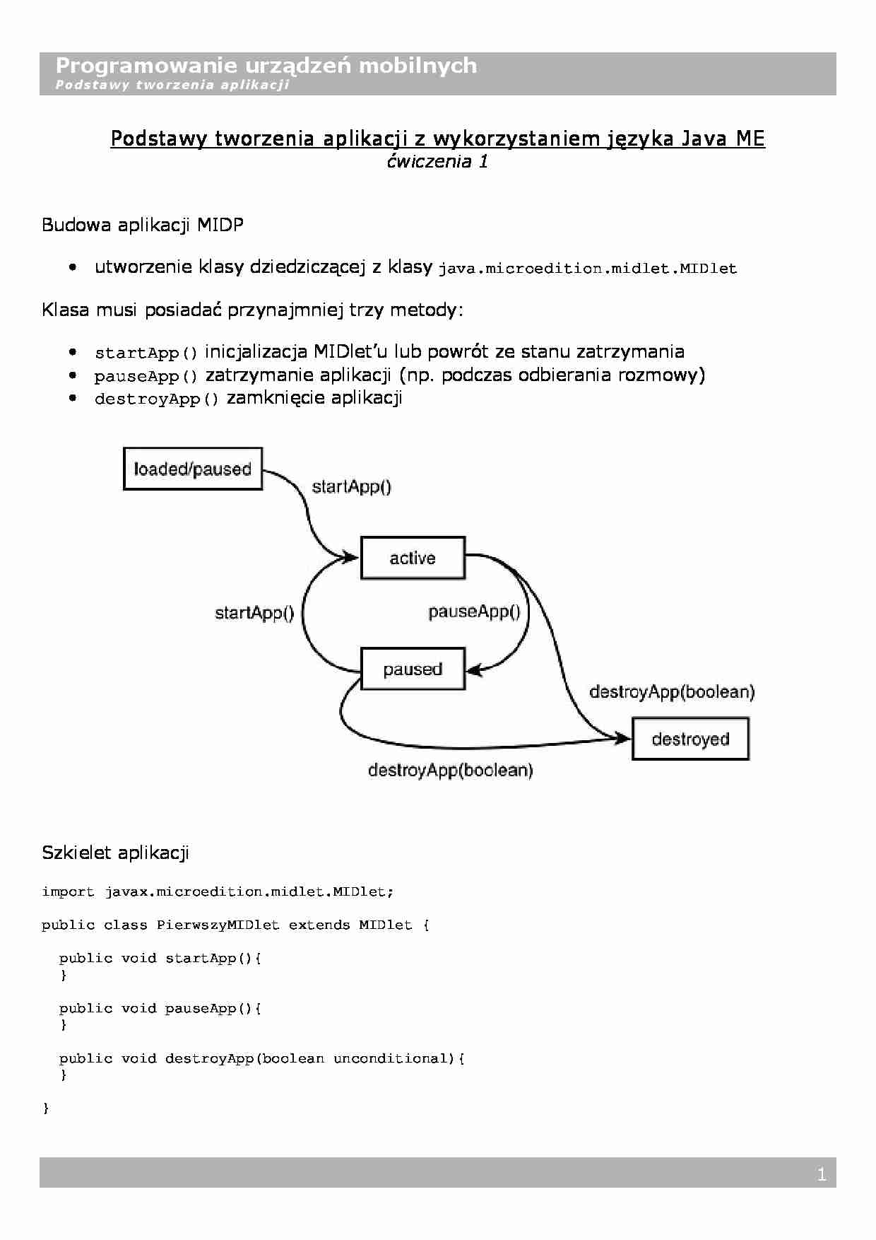 Podstawy tworzenia aplikacji - strona 1