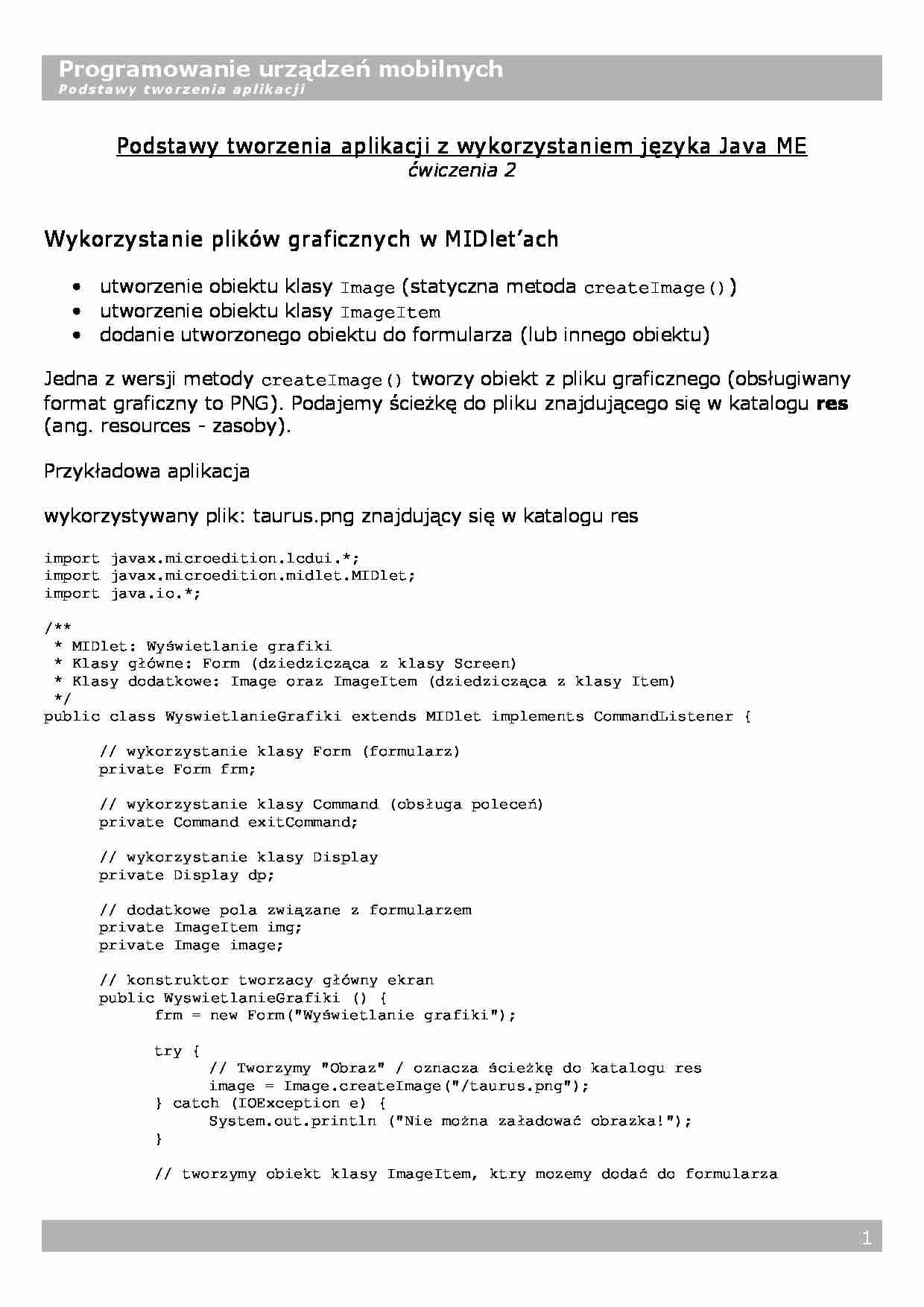 Podstawy tworzenia aplikacji 2 - strona 1