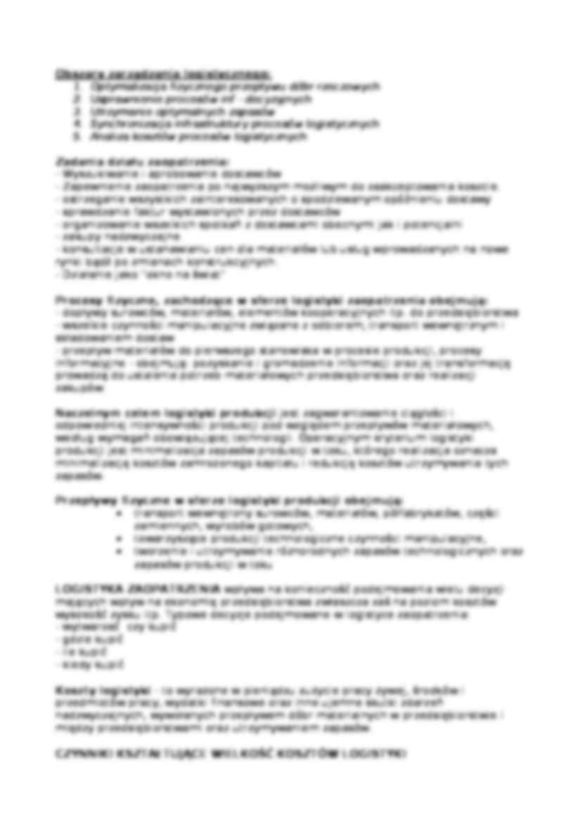 Logistyka jako proces planowania - strona 3