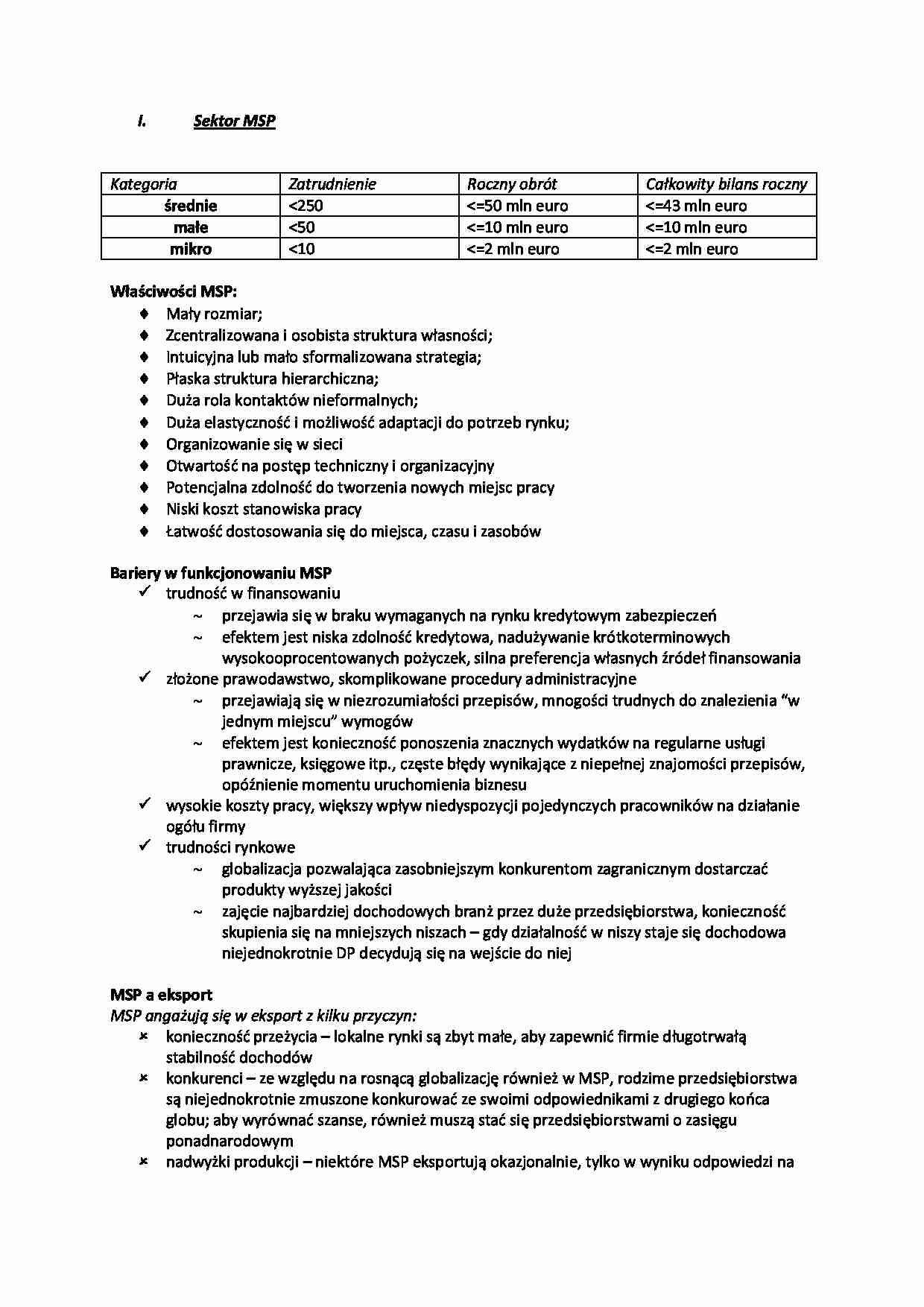 Sektor MSP - strona 1
