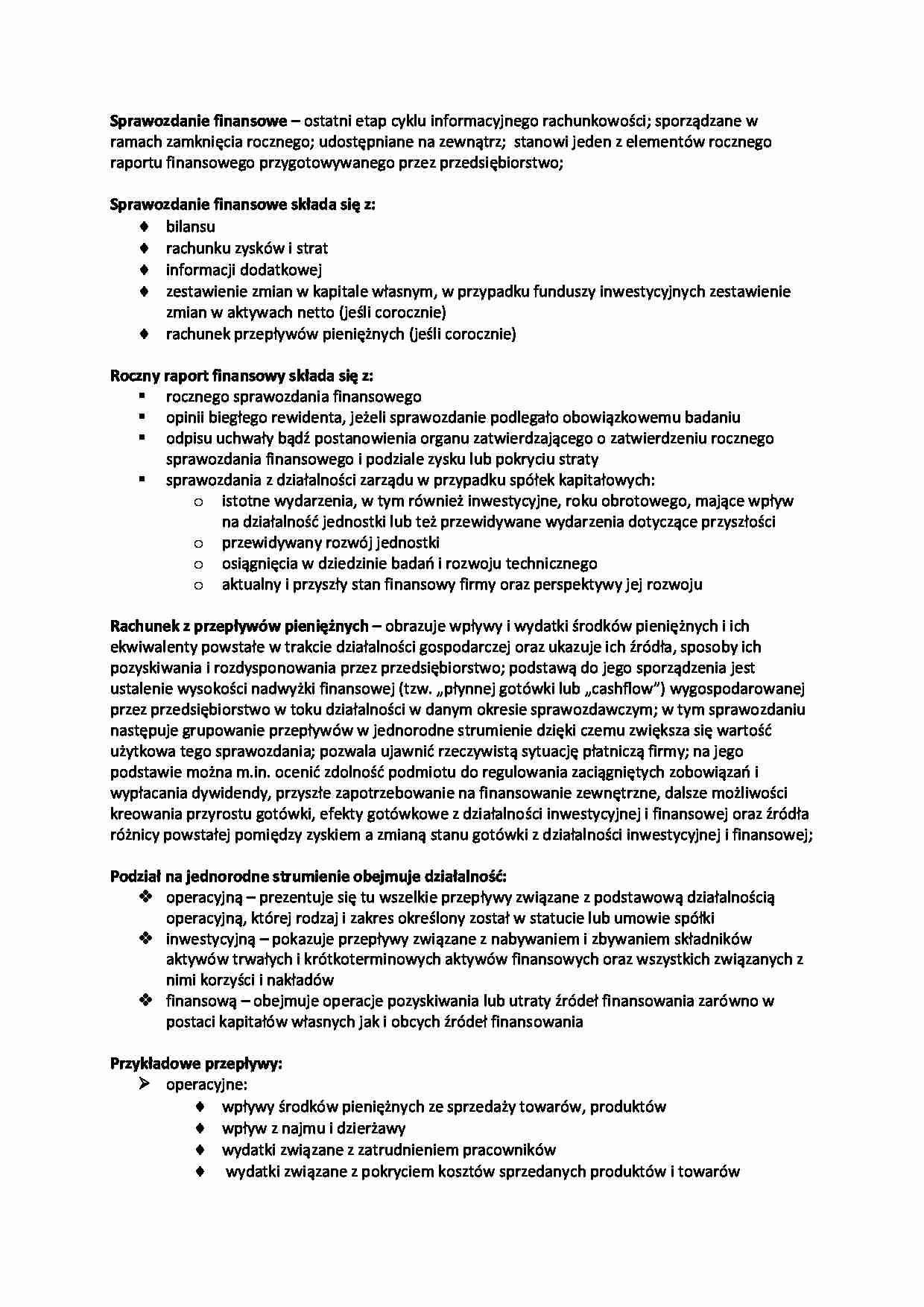 Sprawozdania Finansowe. - strona 1
