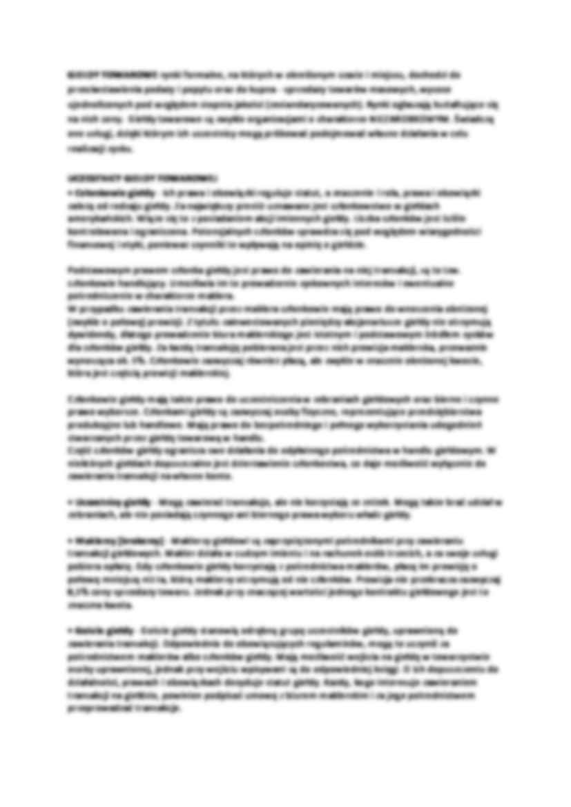 Giełdy - organizacje formowania rynku - strona 3