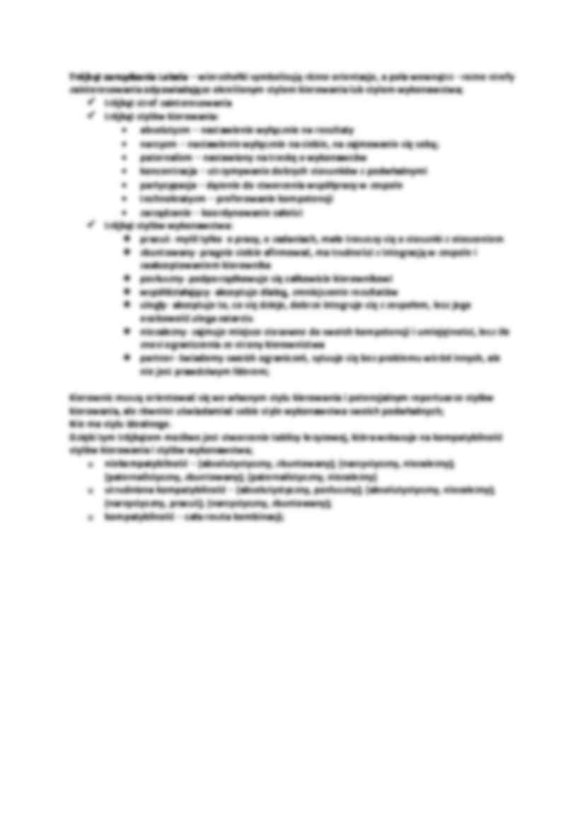 Analiza wartości organizacji i style kierowania - Istota - strona 3