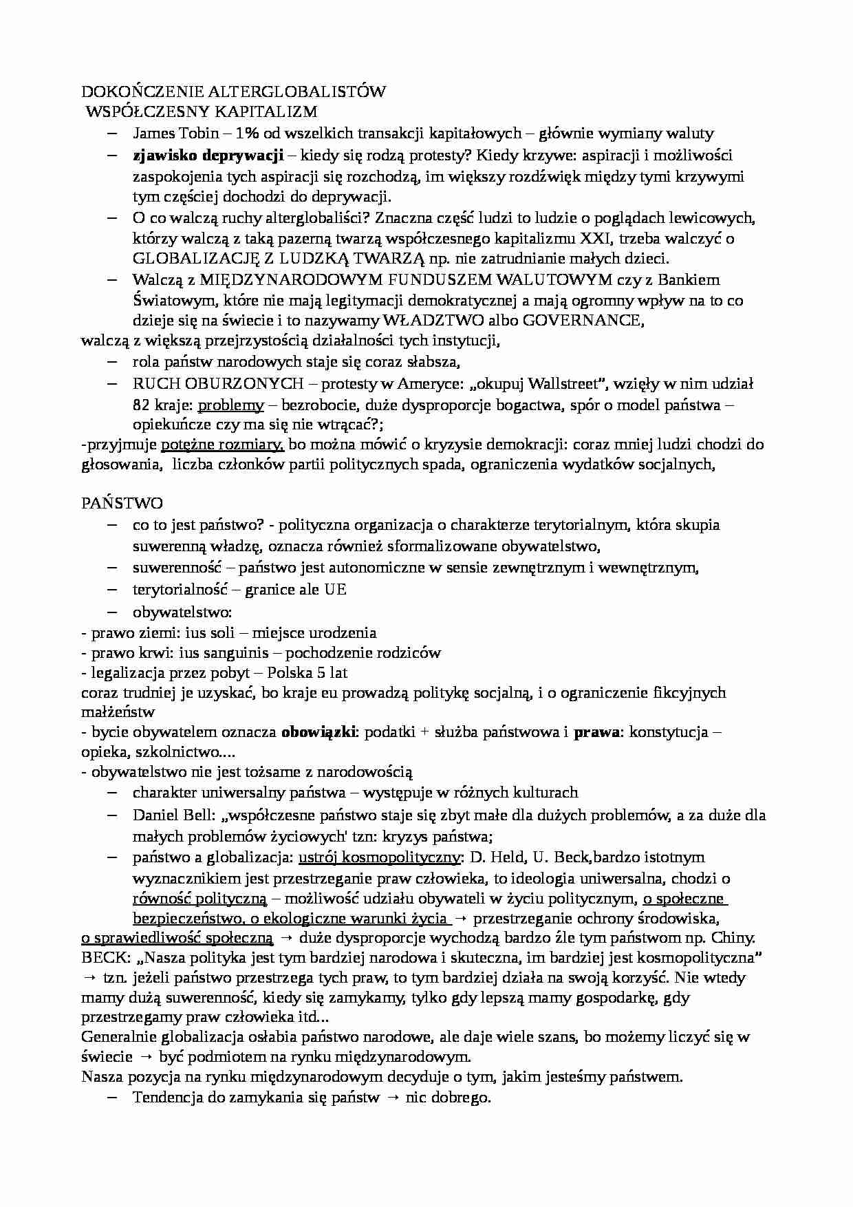 państwo, naród - zjawisko deprywacji - strona 1
