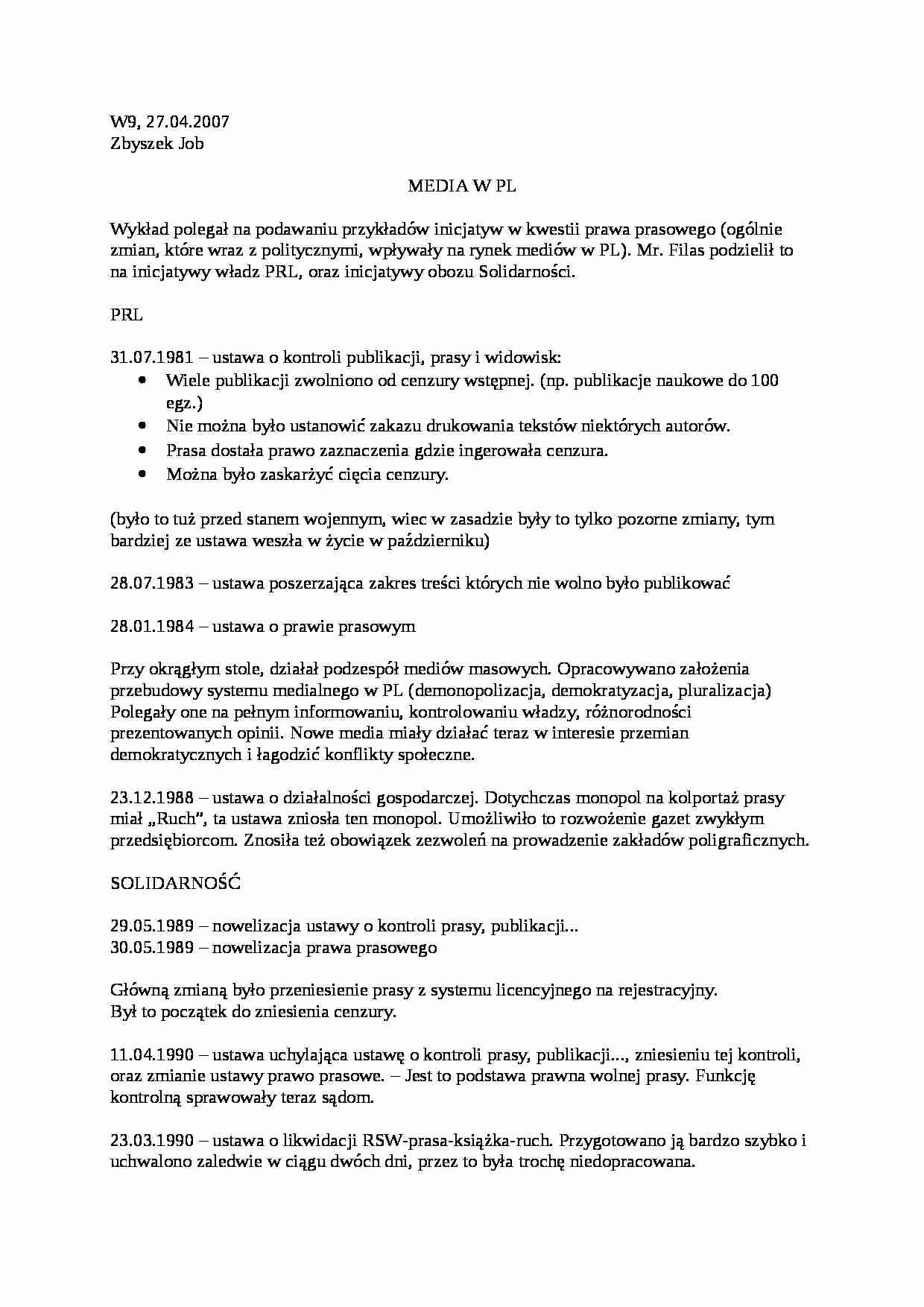 PRL - Media w Polsce - strona 1