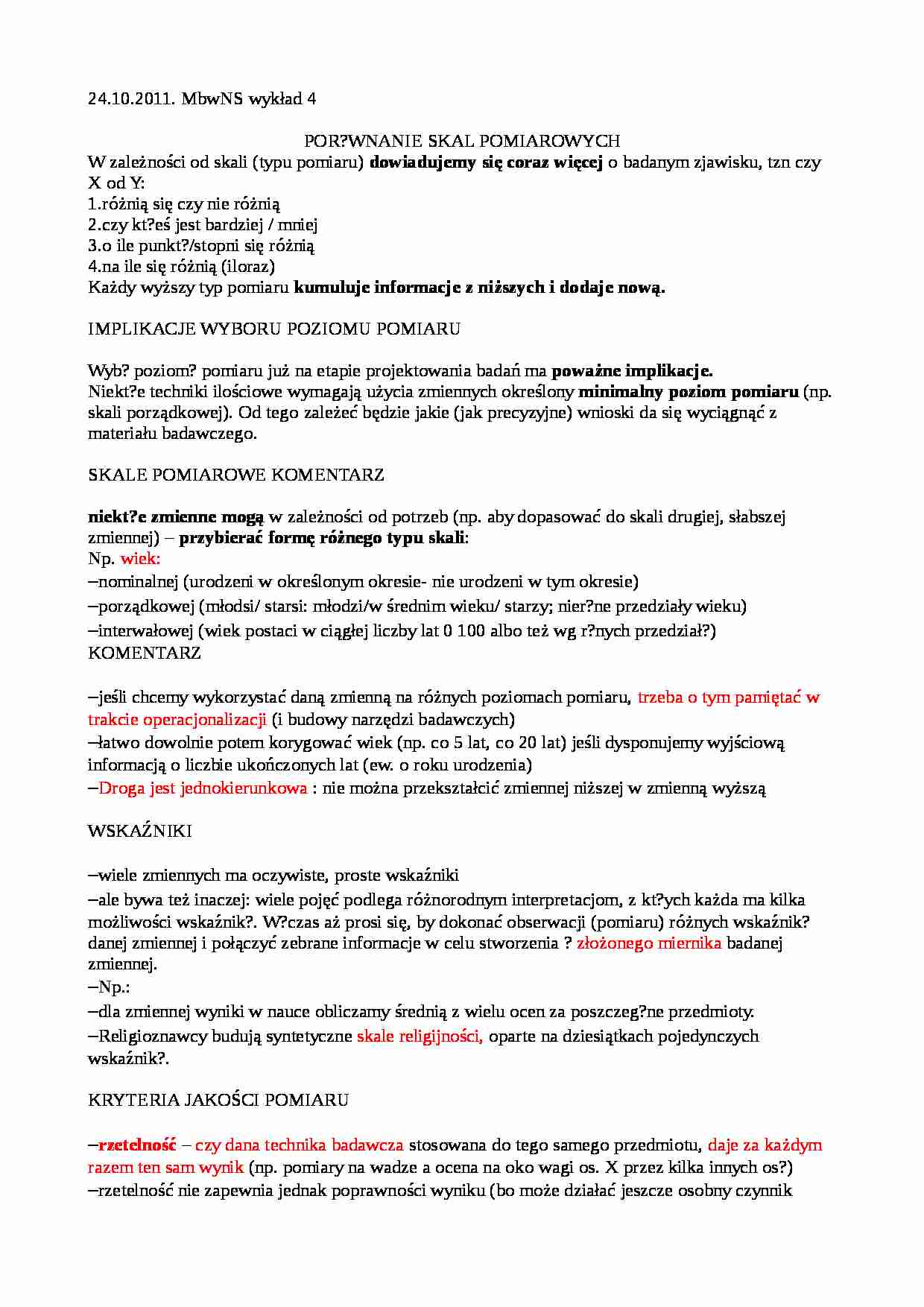 Porównanie skal pomiarowych - strona 1