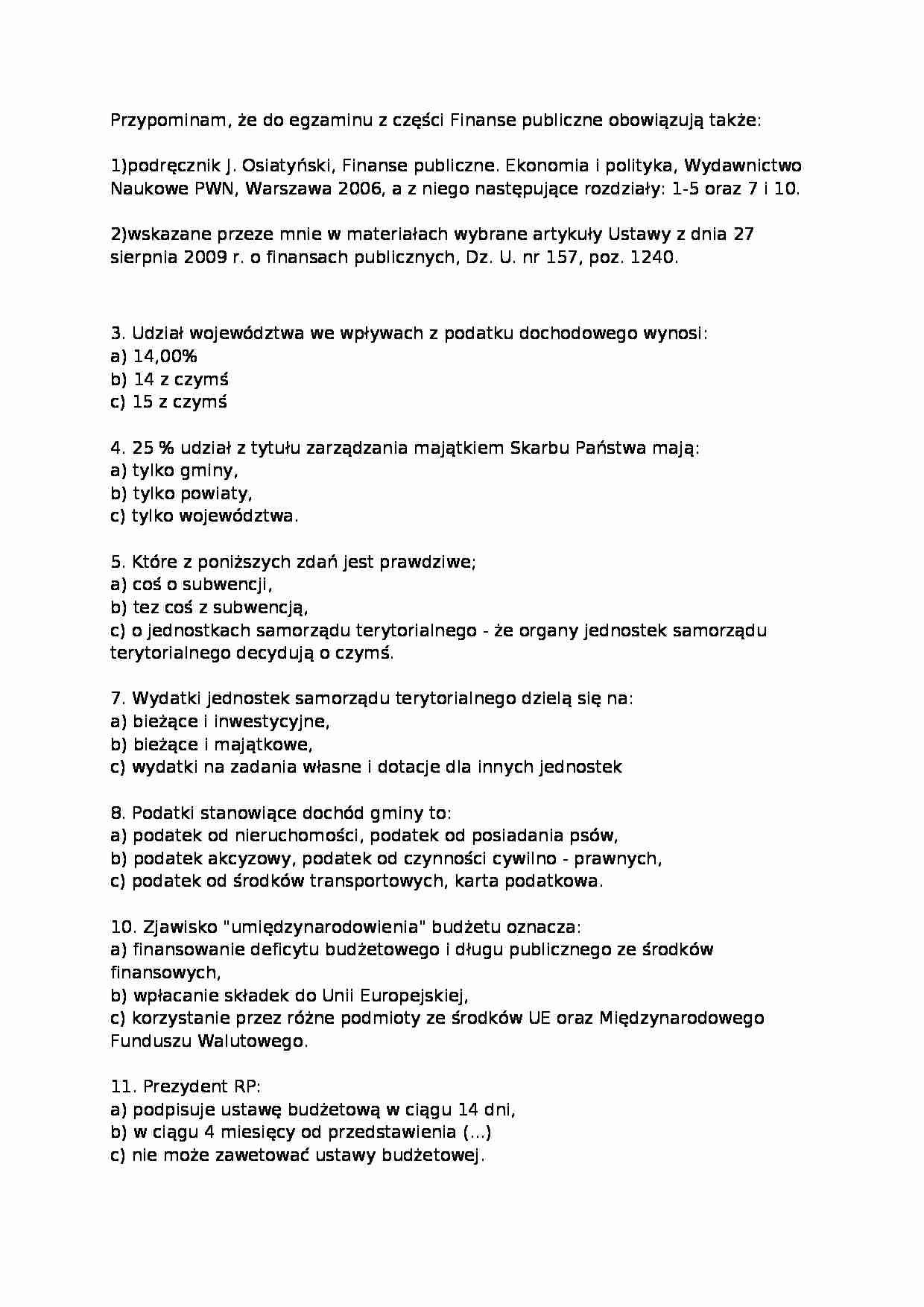 pytania z finansow publicznych - strona 1