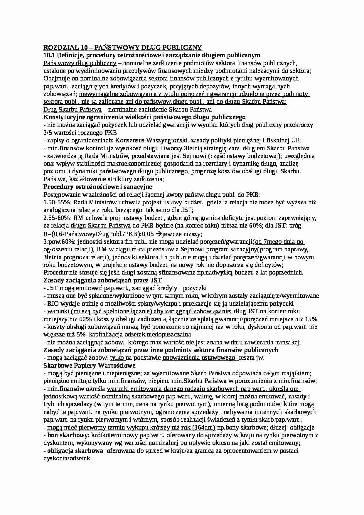 Państwowy dług publiczny - Skarbowe Papiery Wartościowe - strona 1