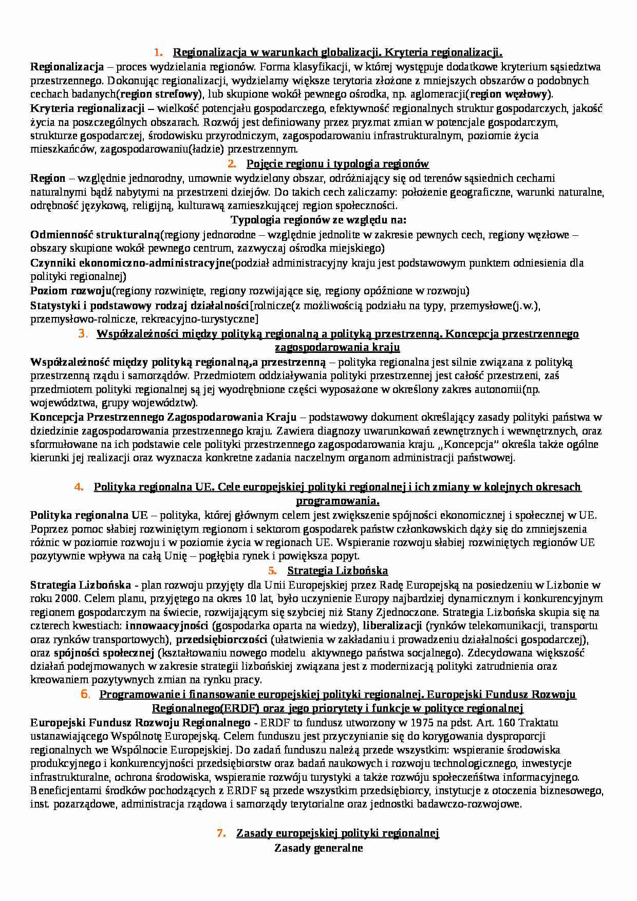 Gospodarka pytania i odpowiedzi na egzamin - strona 1