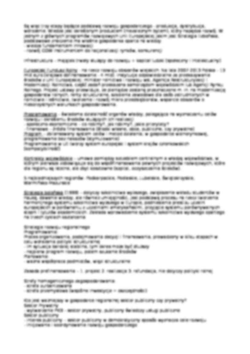 gospodarka regionalna notatki z zajęć - strona 3