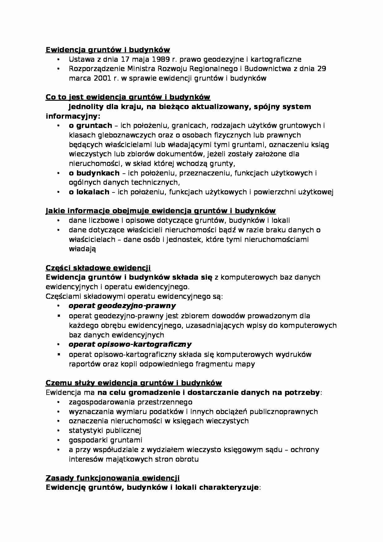 Ewidencja gruntów i budynków - strona 1