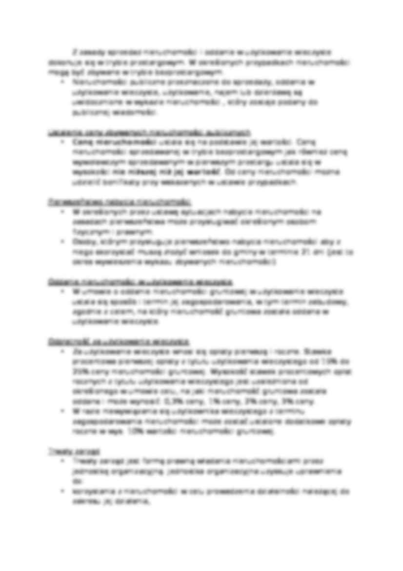 Ustawa o gospodarce nieruchomościami - KONSPEKT - strona 2