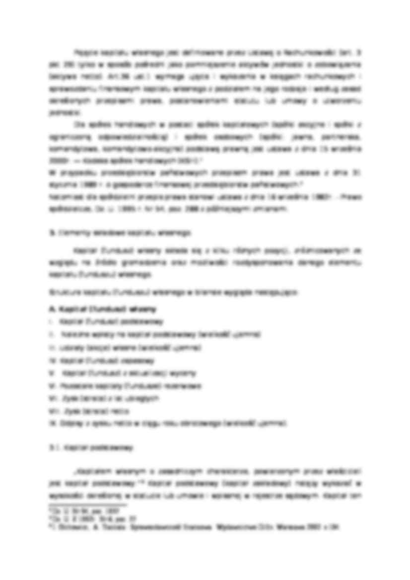 Finanse przedsiębiotstw. Istota kapitału własnego - strona 3
