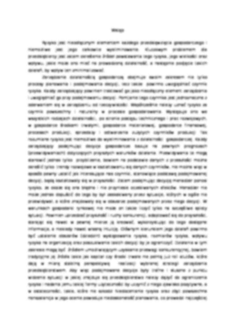 Ryzyko w działalności przedsiębiorstwa - strona 2