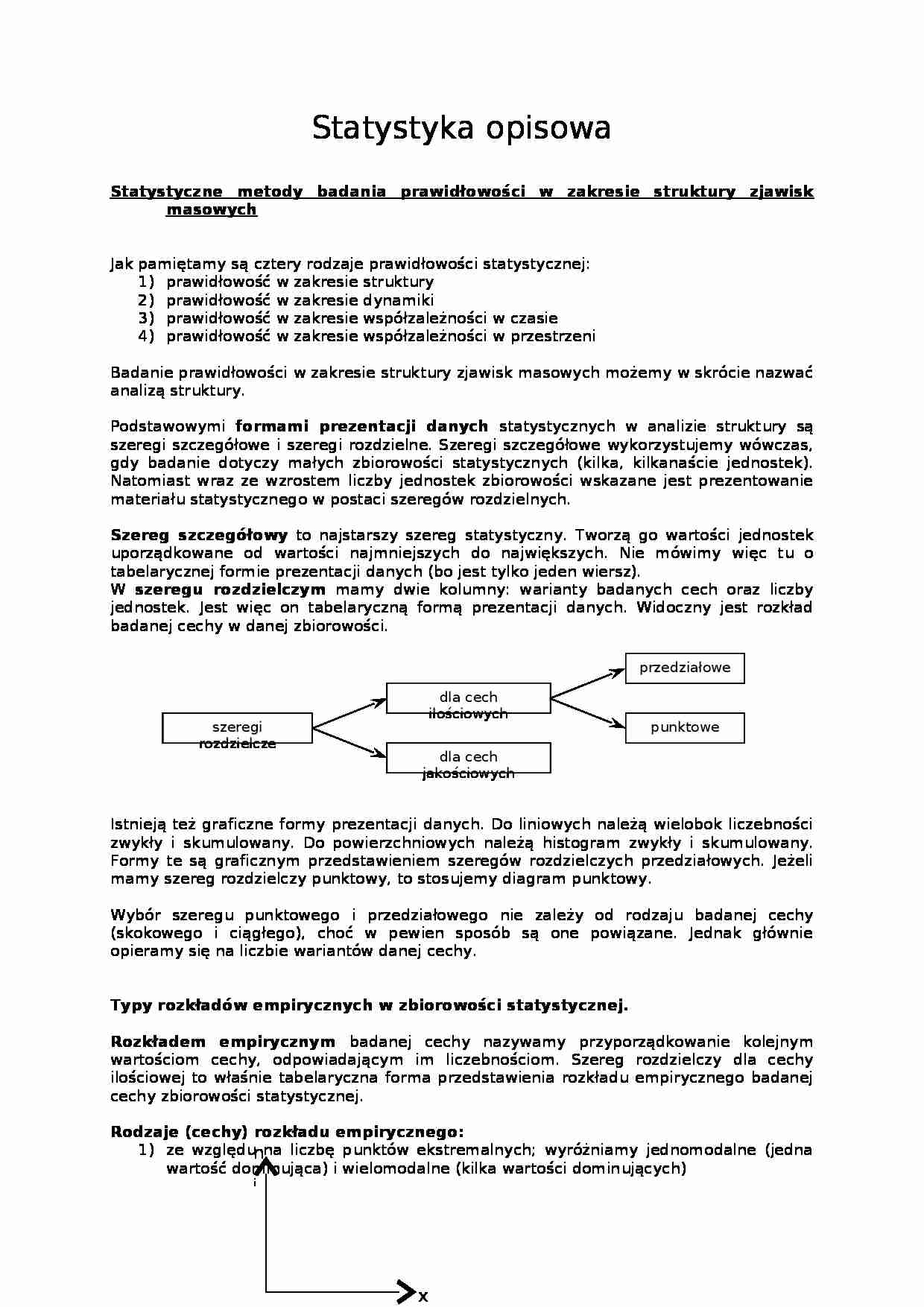 Statystyka opisowa zagadnienia z wykładów - strona 1