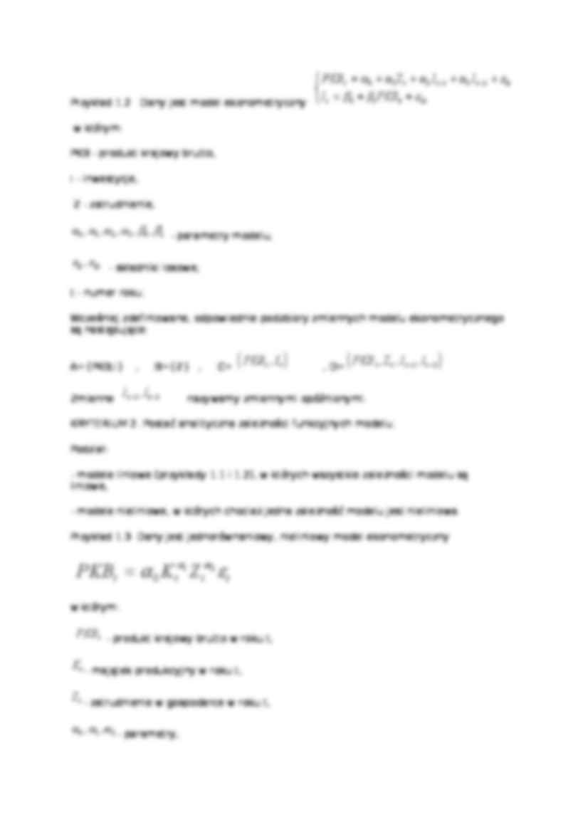 Model ekonometryczny przykłady - strona 2