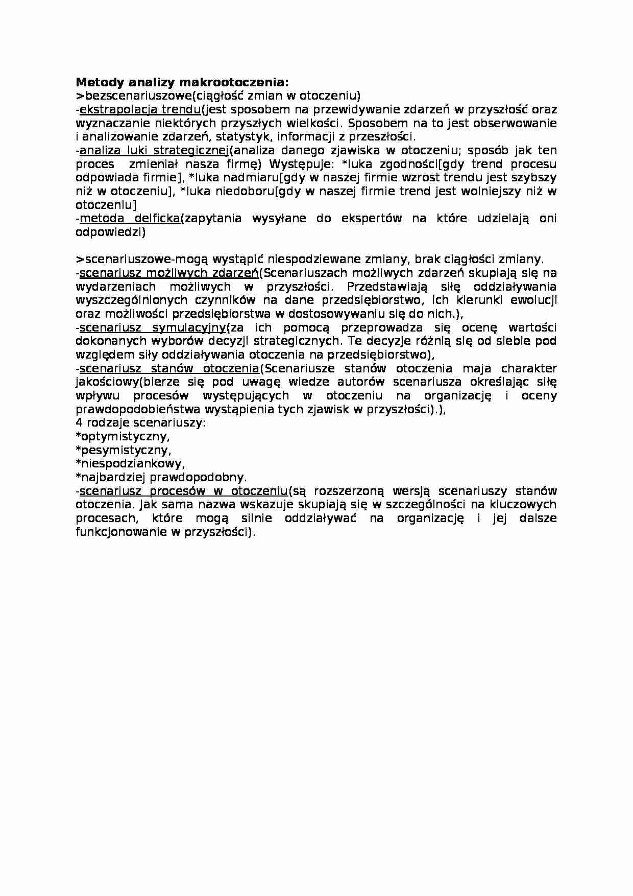 Metody analizy makrootoczenia - strona 1