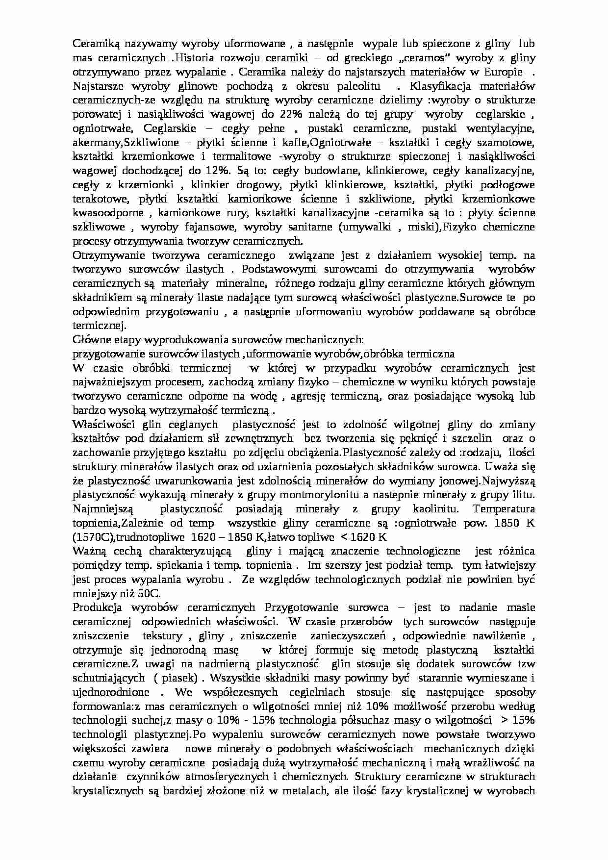 Ceramika - ćwiczenia - strona 1