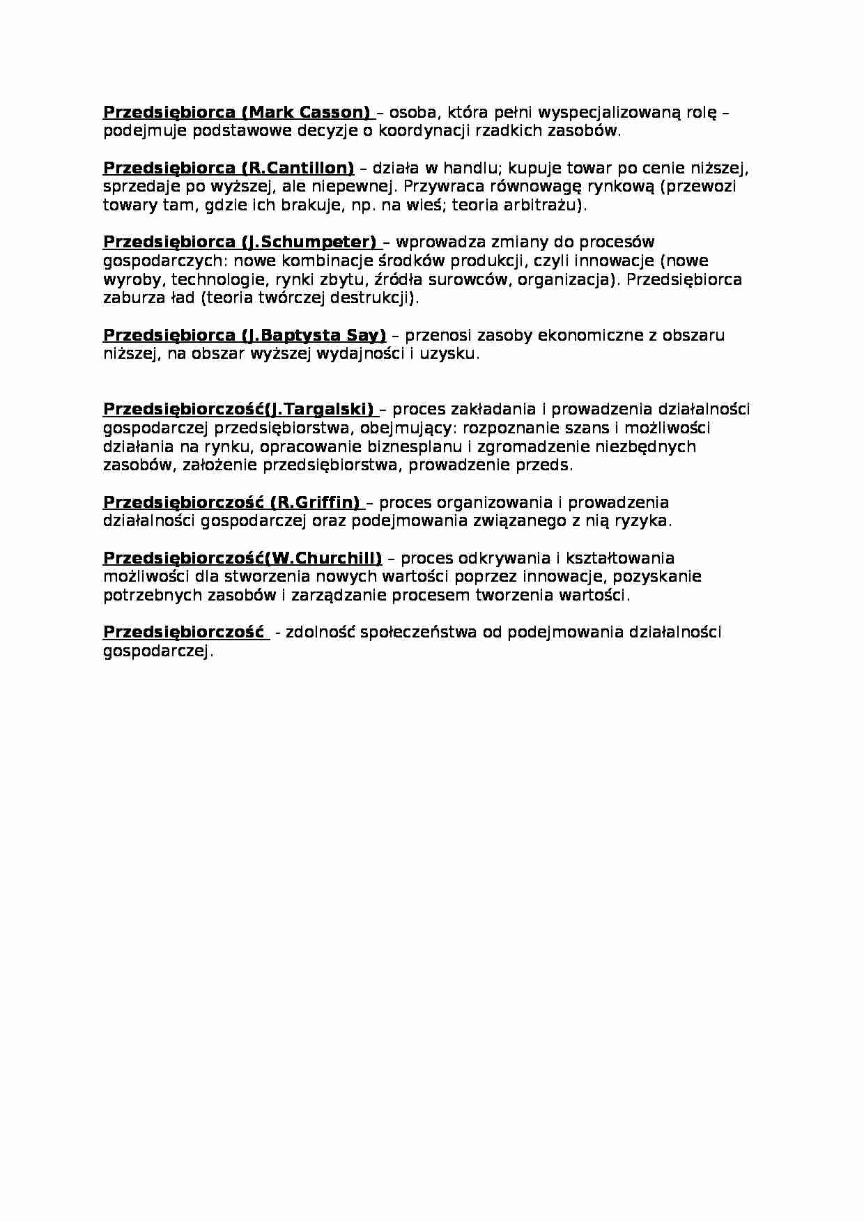 DEFINICJE PRZEDSIĘBIORCY - strona 1