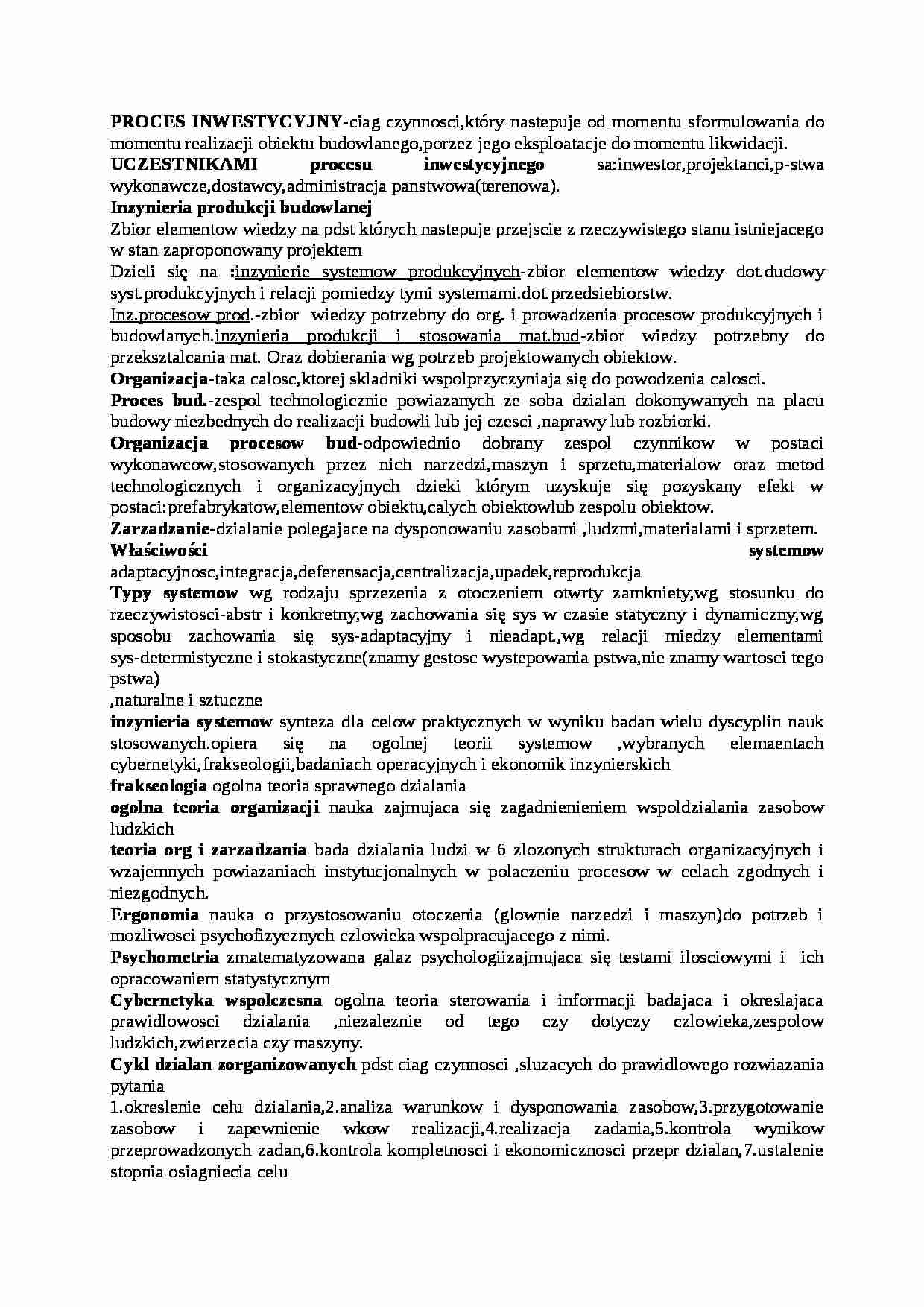 Iinżynieria produkcji budowlanej - strona 1