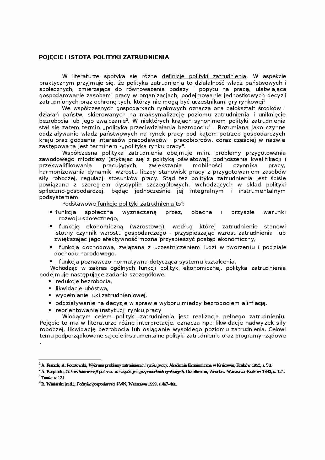 Polityka zatrudienia - strona 1