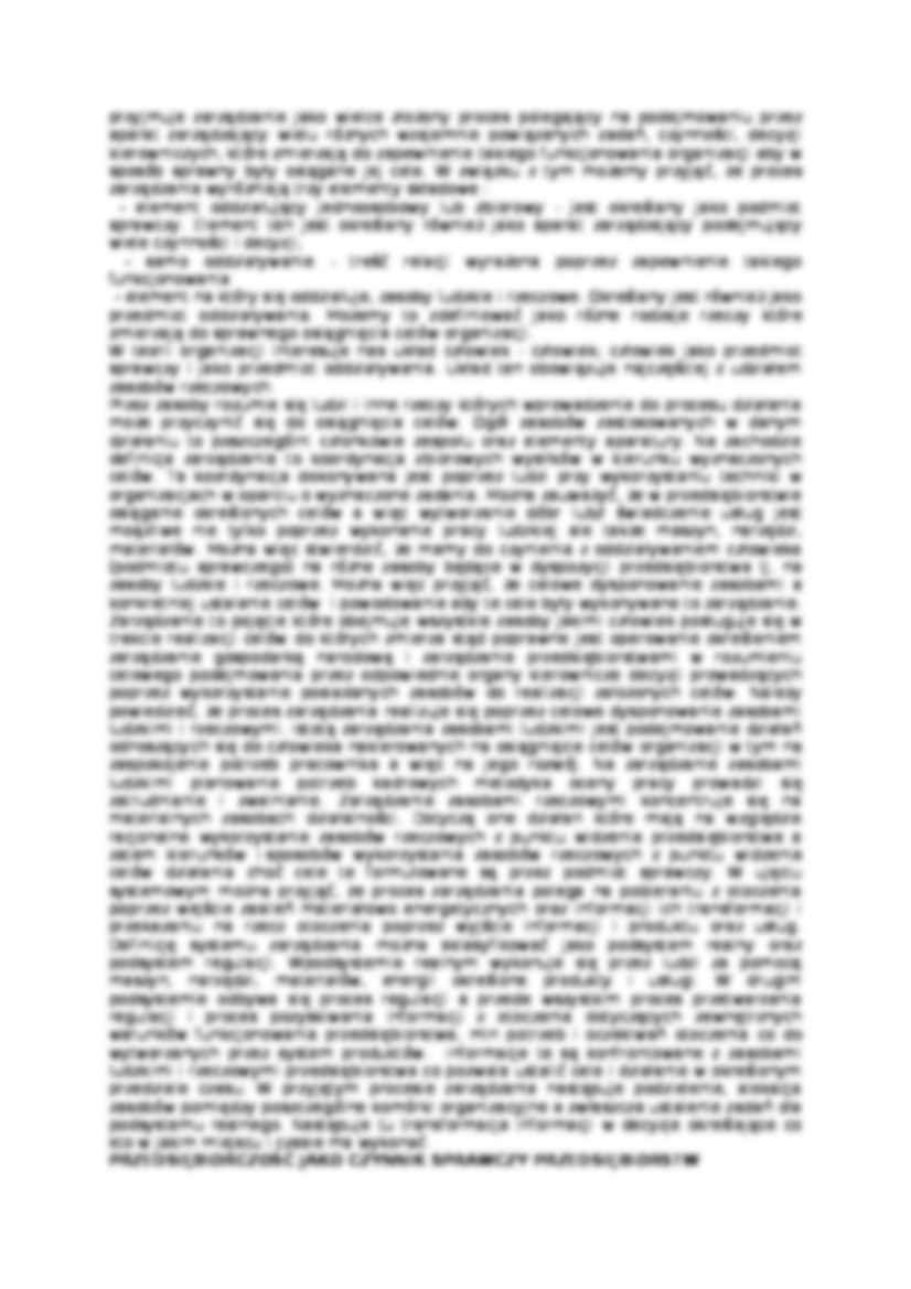 Proces zarządzania i rozpiętość kierowania - Zarządzanie zasobami ludzkimi - strona 2