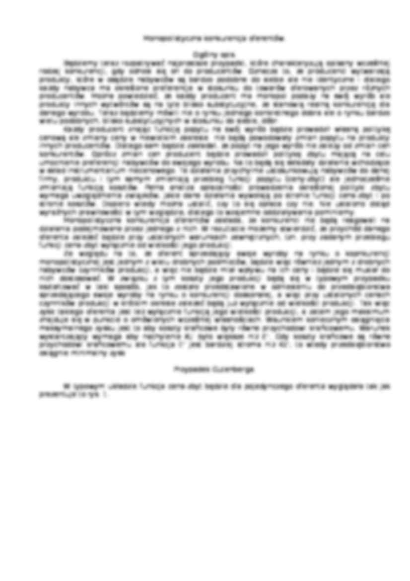 Rynki o monopolistycznej konkurencji - Teoria ekonomii - strona 2