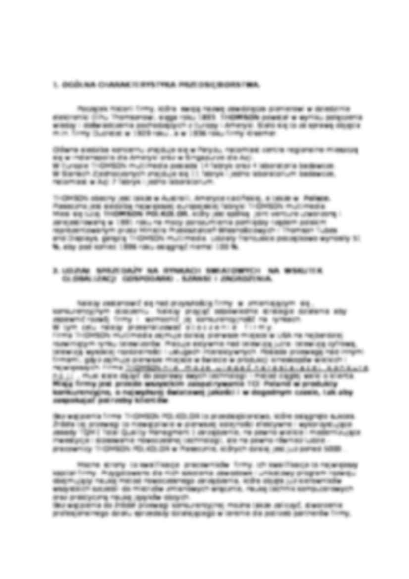 Wprowadzenie strategi globalnej Thomson - strona 2