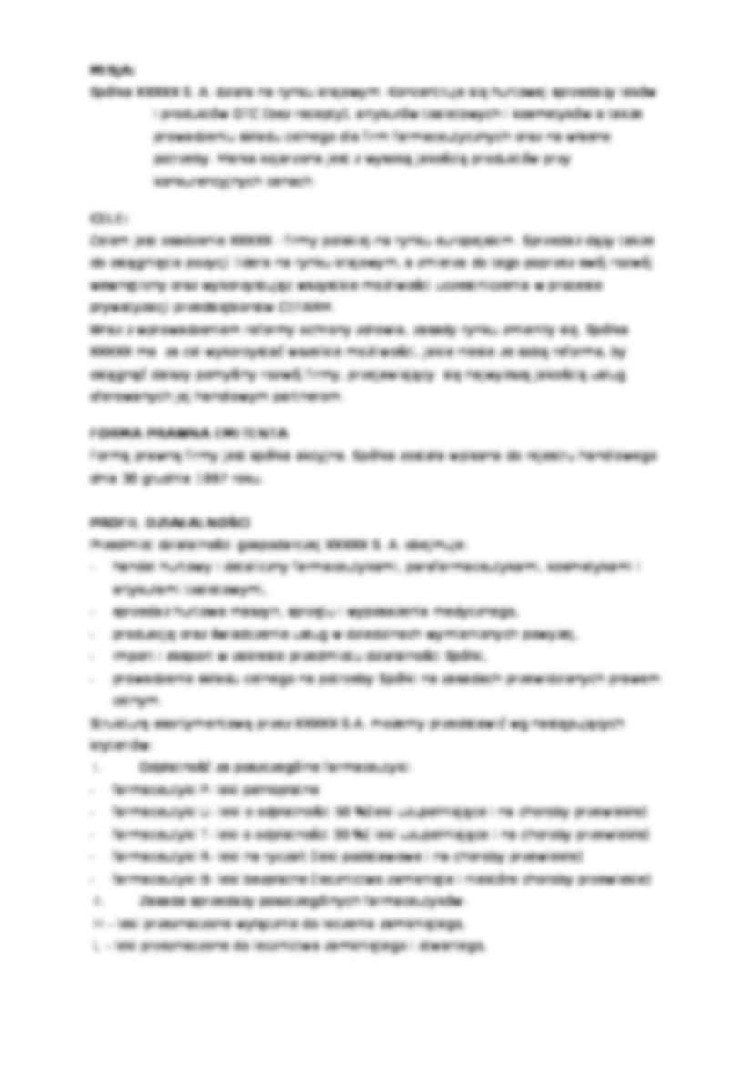 Zarządzanie strategiczne - farmaceutyka - strona 2