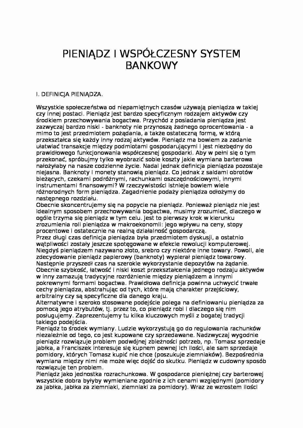 Pieniądz i współczesny system bankowy - Kontrola monetarna - strona 1