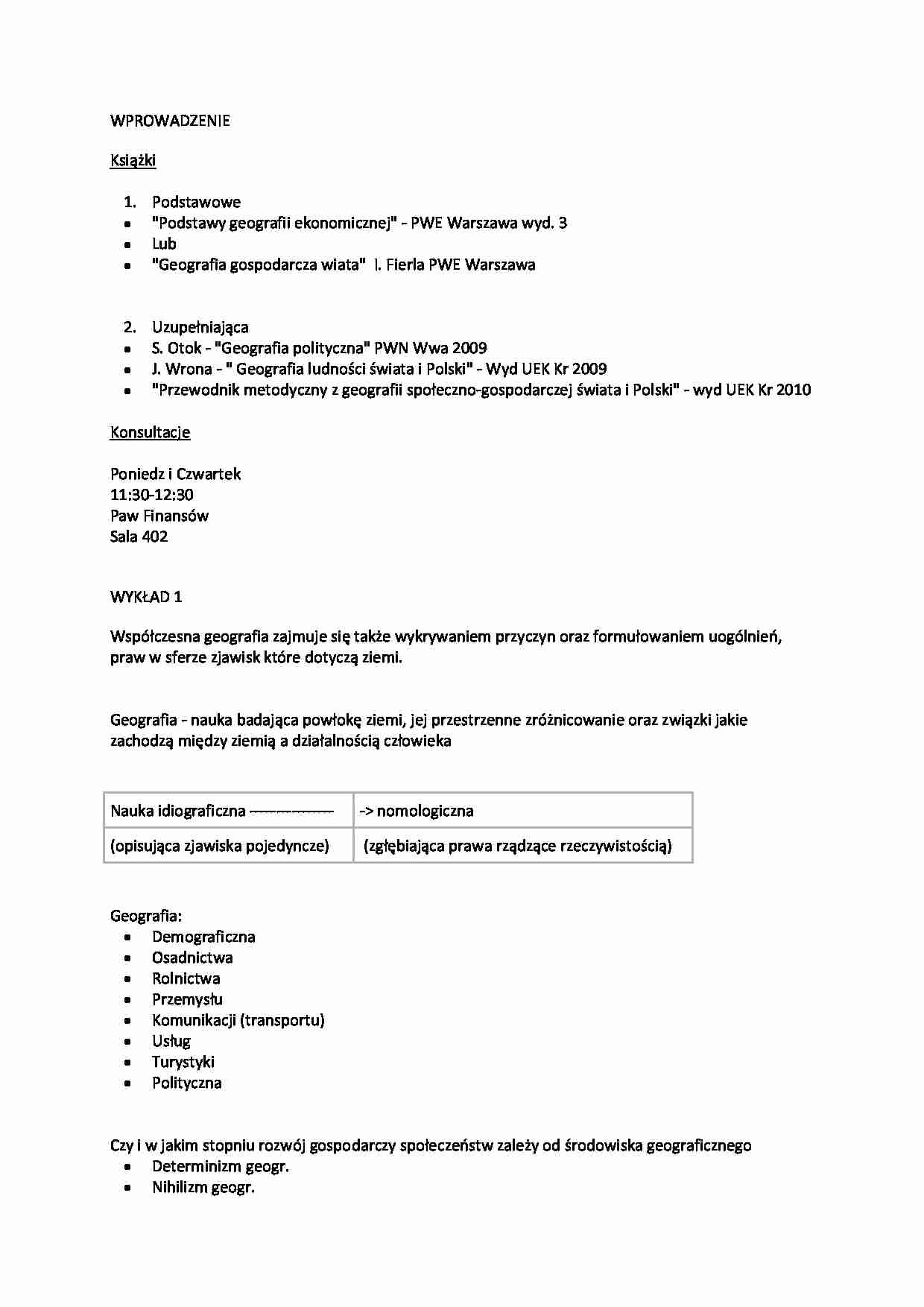 Geografia - calosc wykladu - strona 1