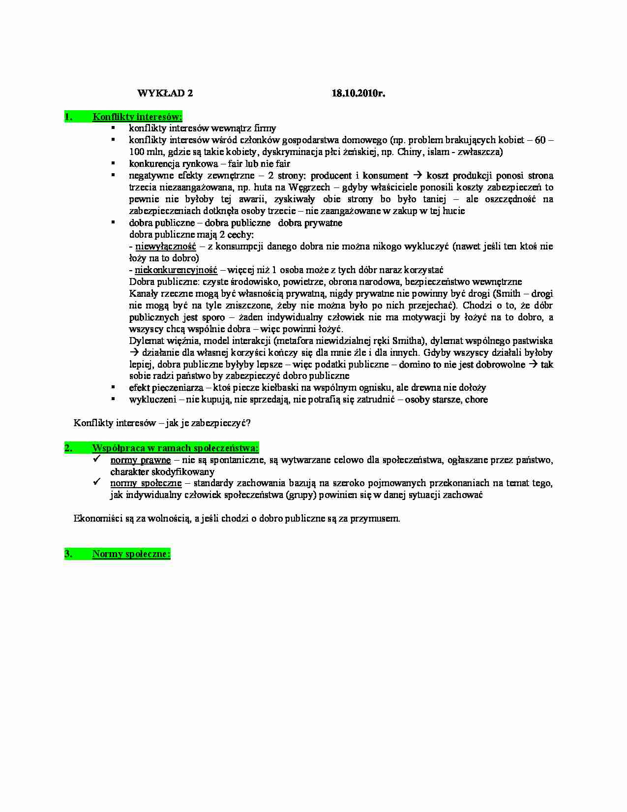 Konflikty interesów wykład - strona 1