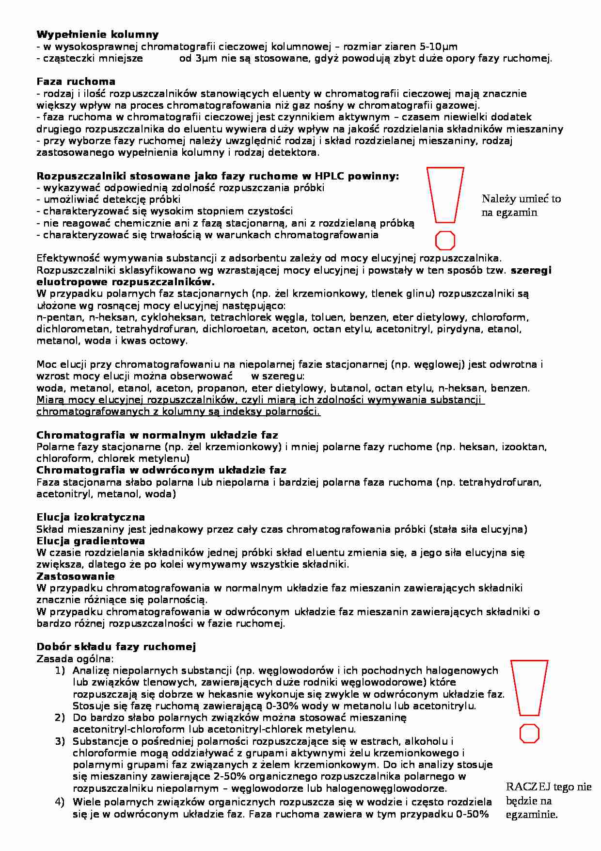 chemiczna analiza instrumentalna - eluzja, detektory - strona 1