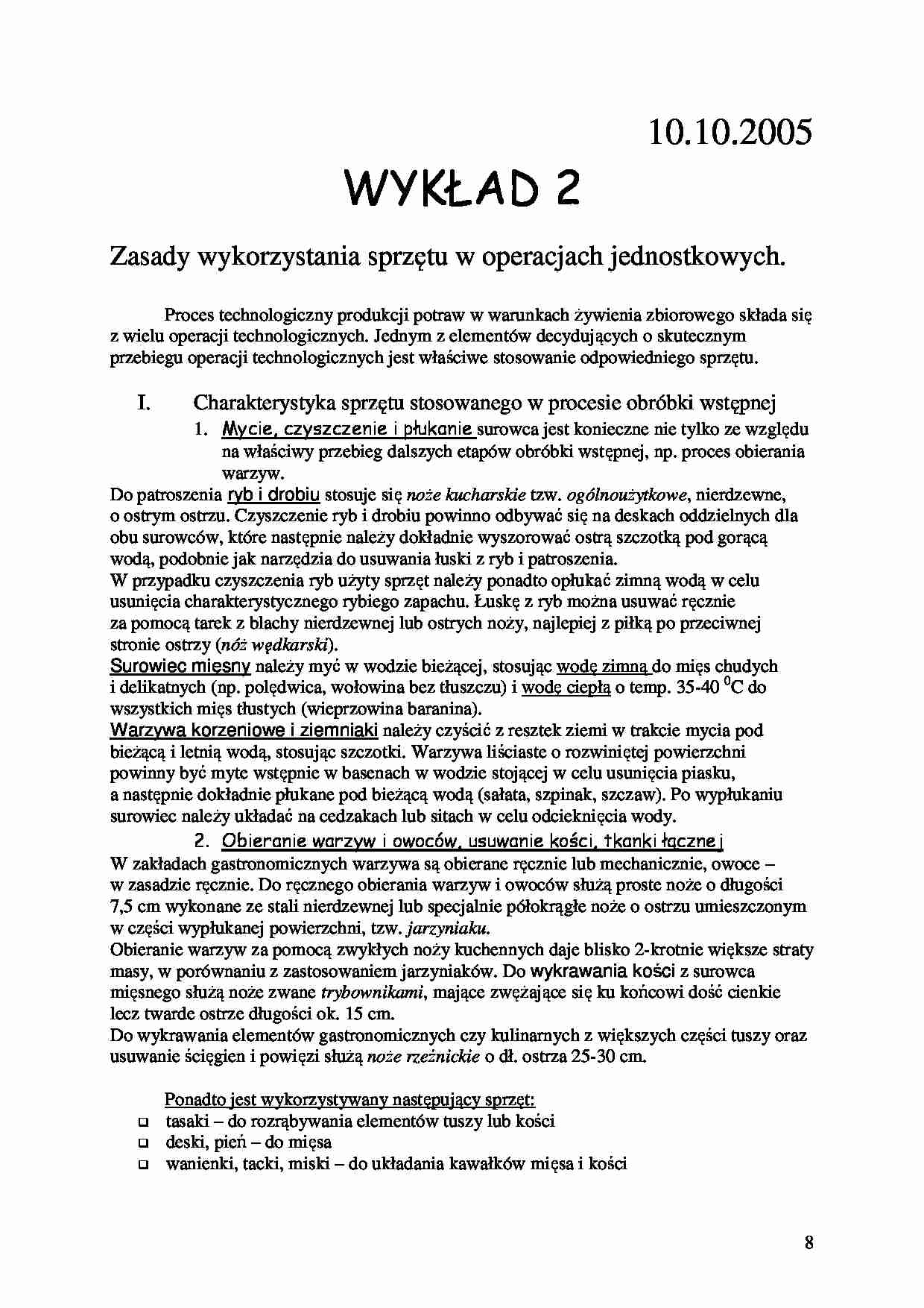 podstawy gastronomiczne wykład 2 - strona 1