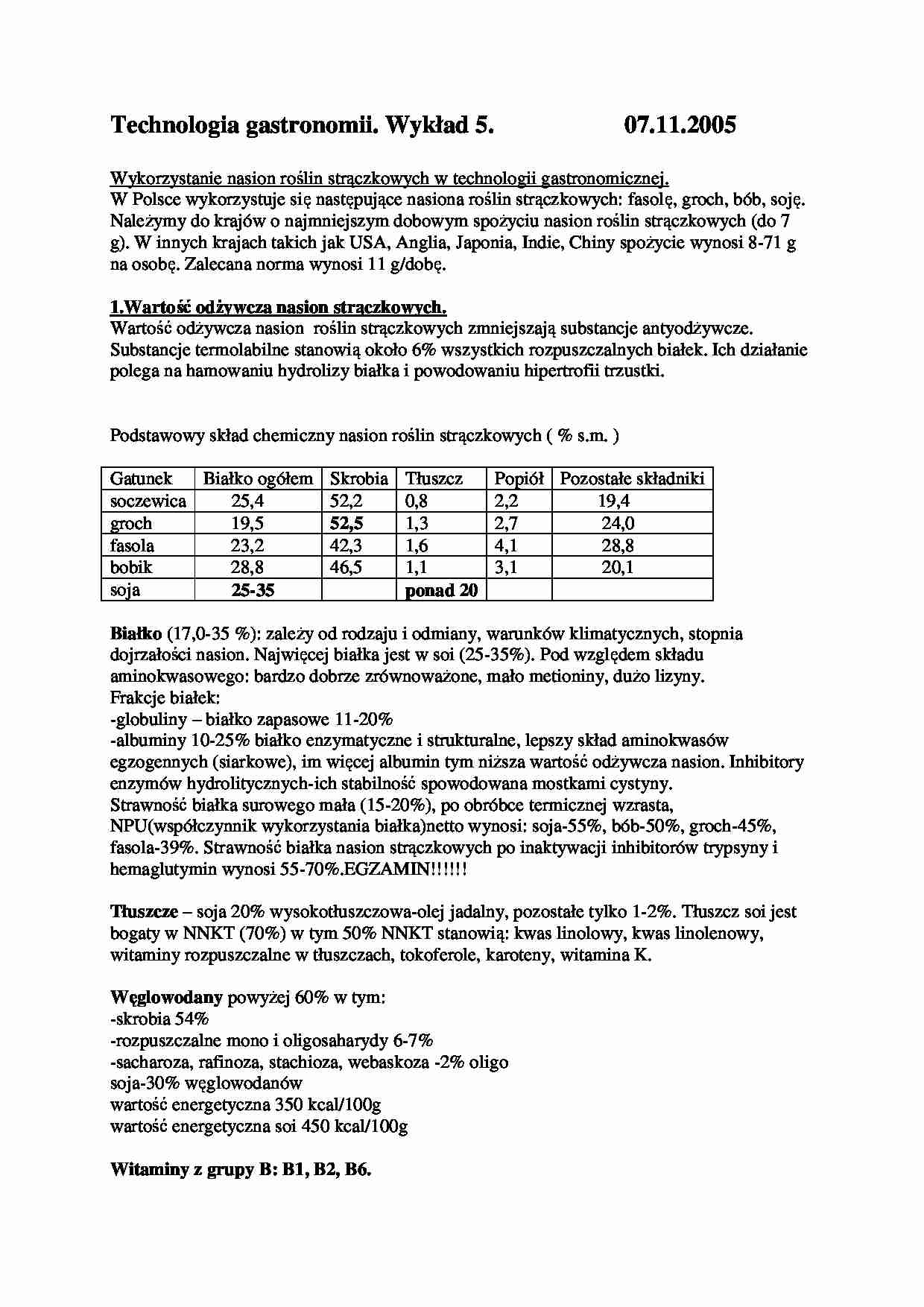 podstawy gastronomiczne - wykład 5 - strona 1