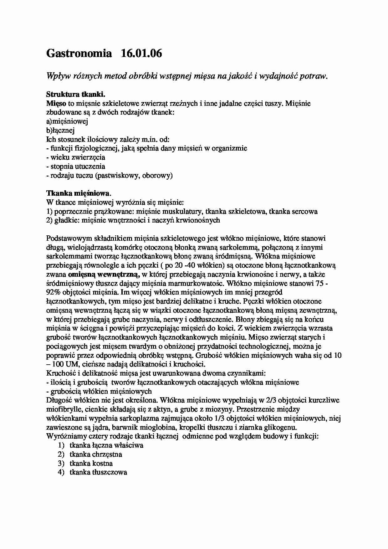 podstawy gastronomiczne - wykład  - strona 1