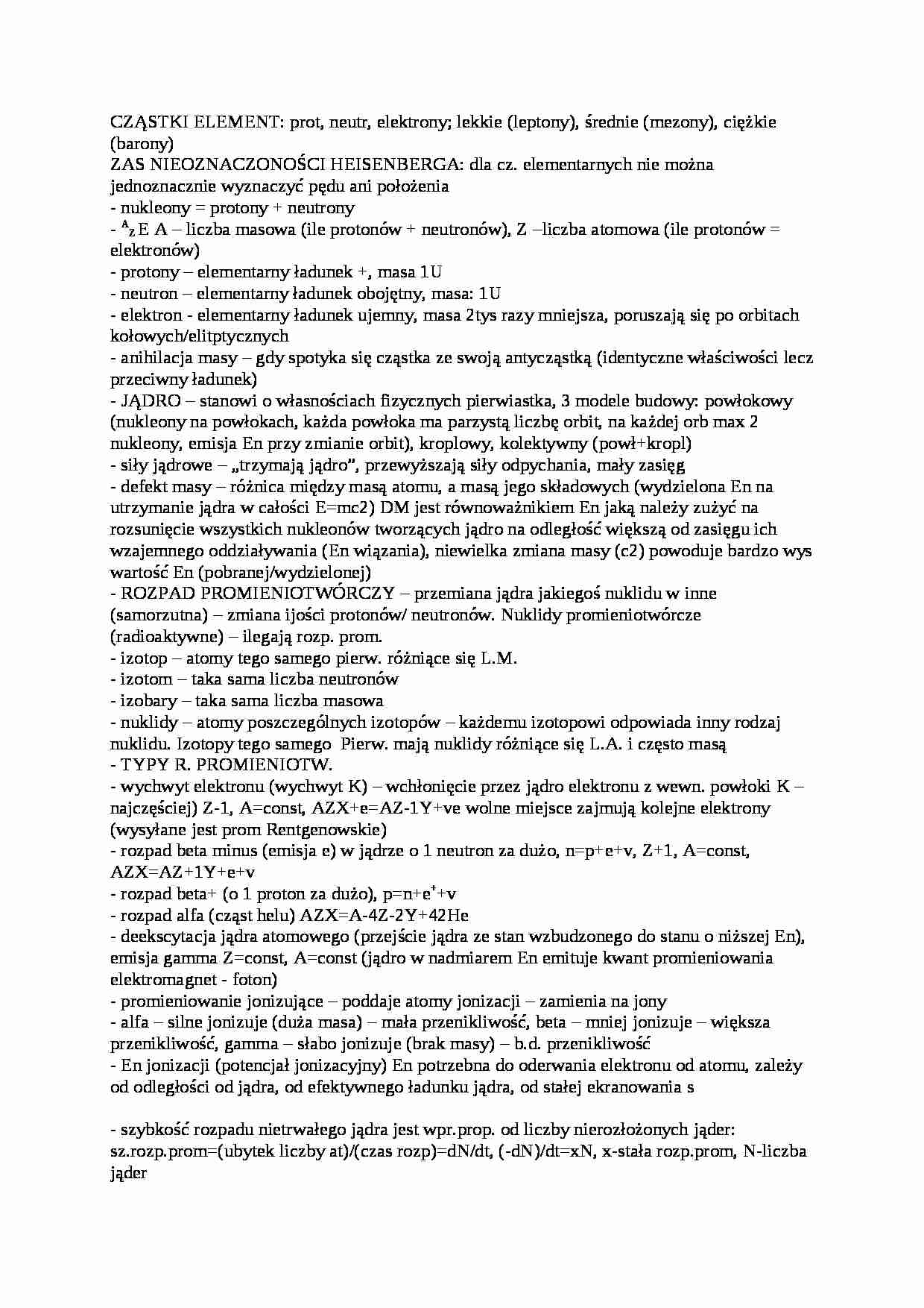 Cząstki elementarne - strona 1