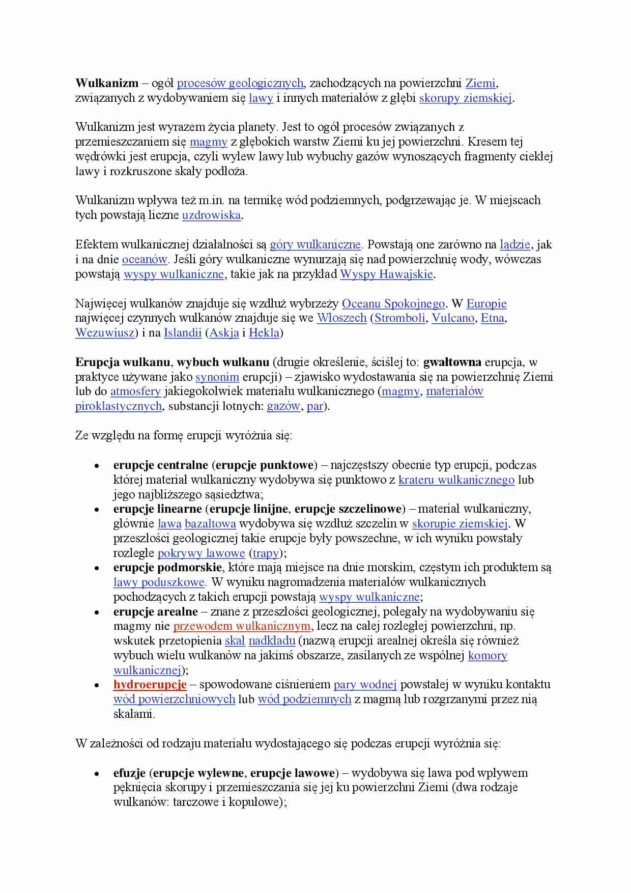 geologia, Wulkanizm - strona 1