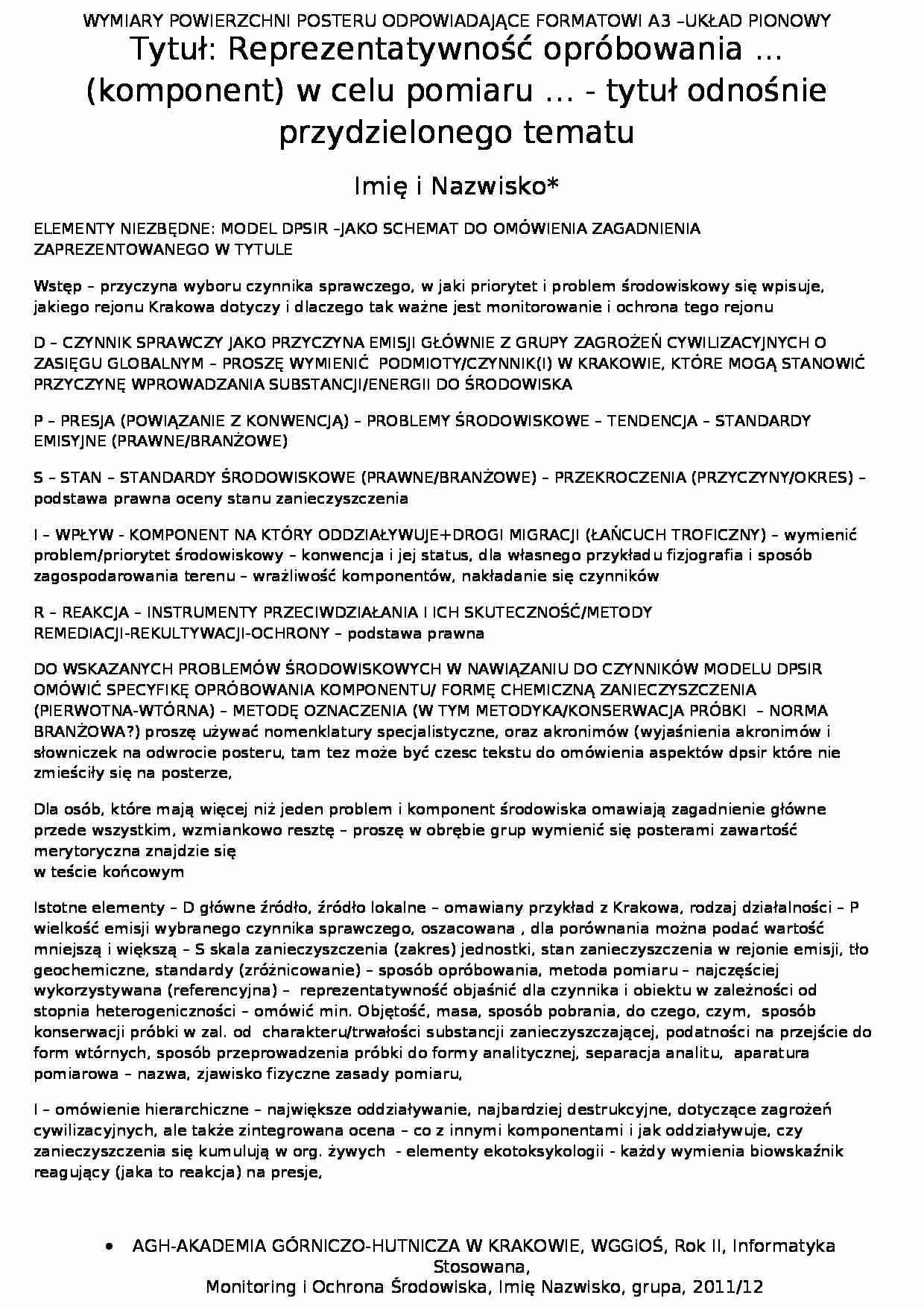 ELEMENTY NIEZBĘDNE: MODEL DPSIR -JAKO SCHEMAT - strona 1