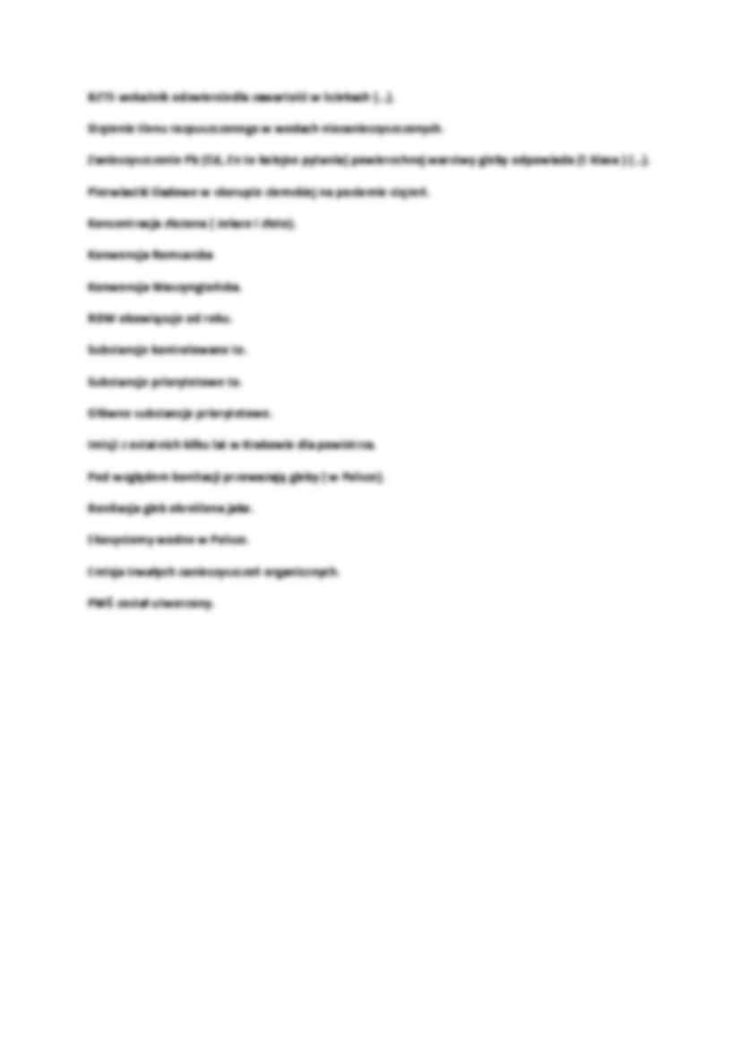 pytania na zaliczenie monitoring i ochrona środowiska - strona 2