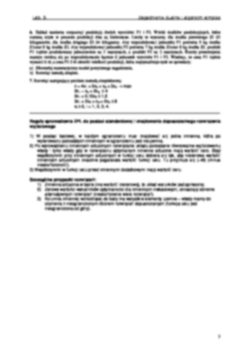 Zagadnienie dualne i algorytm simplex - badania operacyjne - strona 3