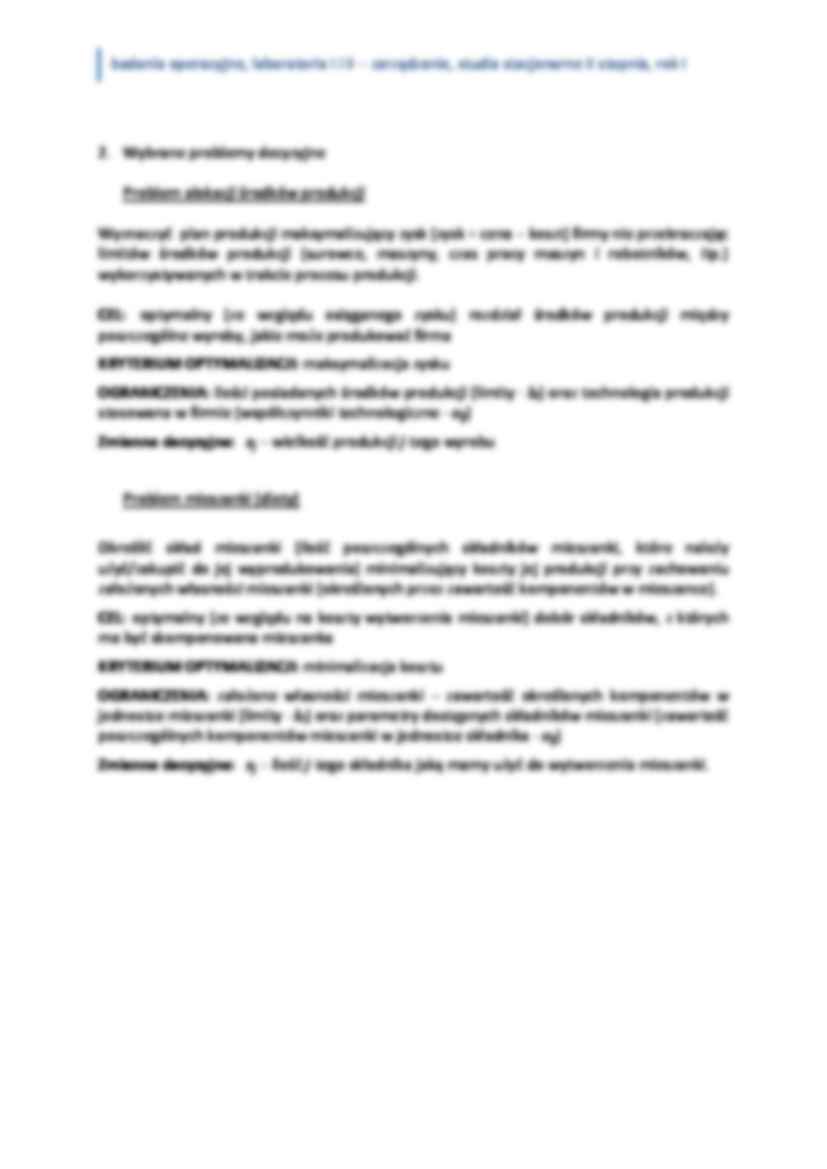Programowanie liniowe - badania operacyjne - strona 2