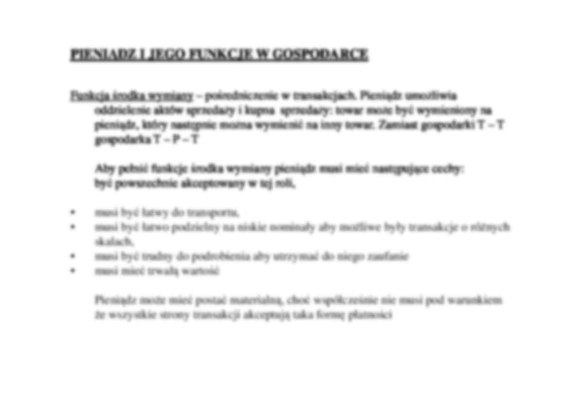 PIENIĄDZ I JEGO FUNKCJE W GOSPODARCE - strona 3
