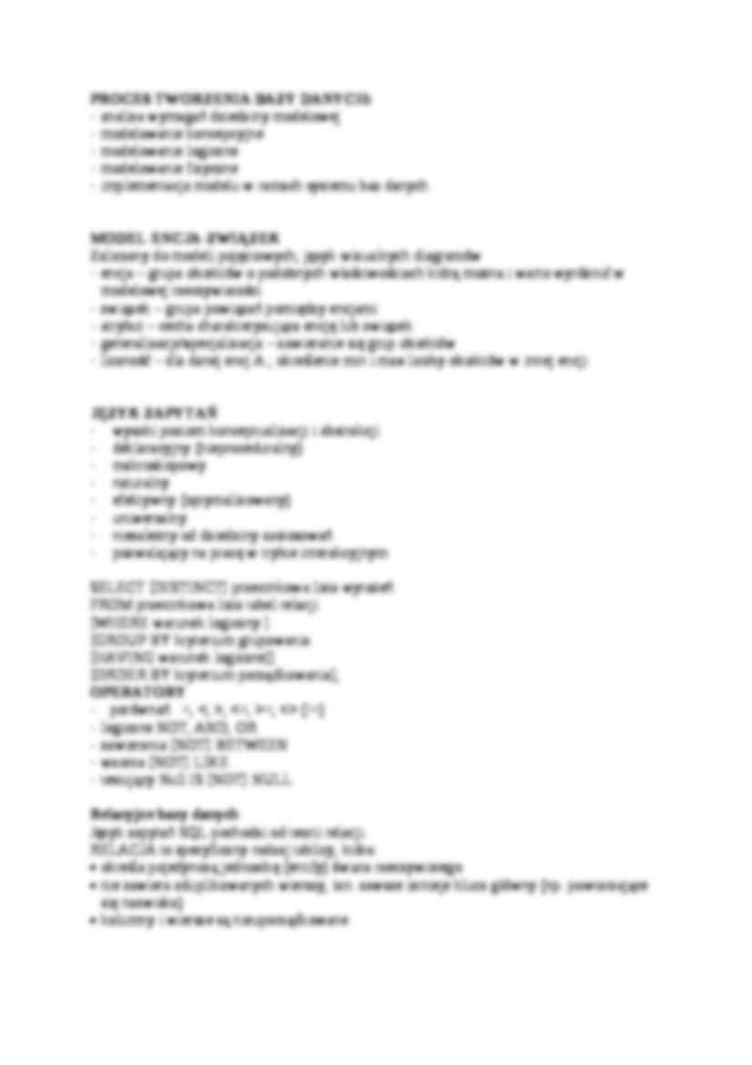 Bazy danych - notatki z wykładów - strona 3