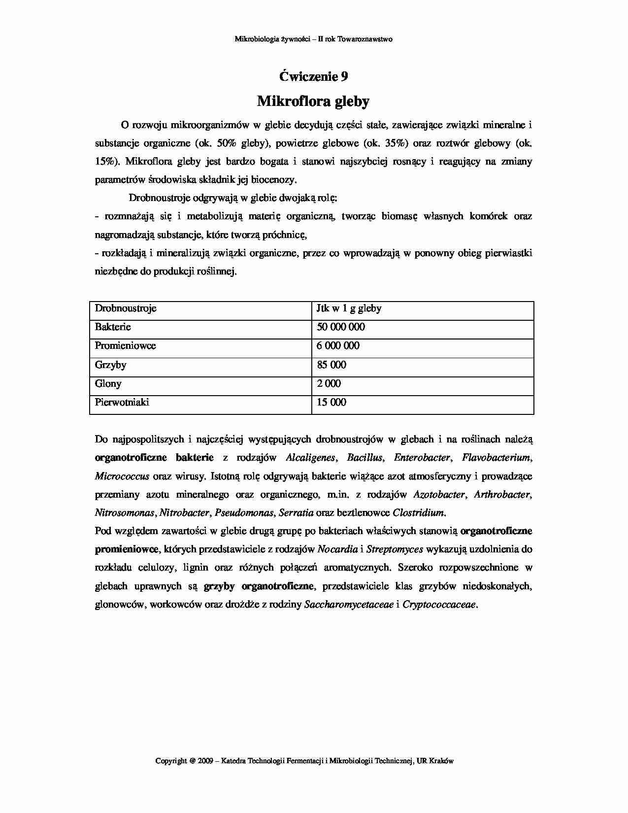 Mikroflora gleby - strona 1