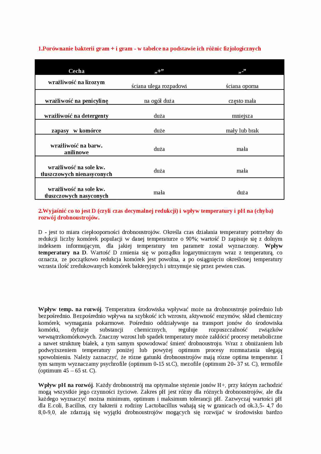 mikrobiologia opracowanie - strona 1